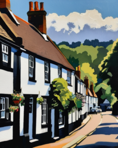 Generated image of Chorleywood in the style of Scottish Colourists